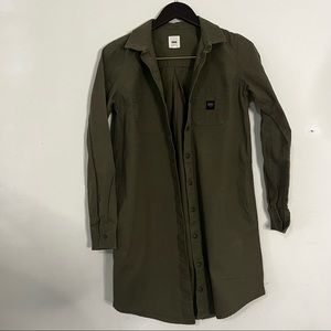 Military inspired dress w/ long sleeves,  Broadway dress w/ chest pocket